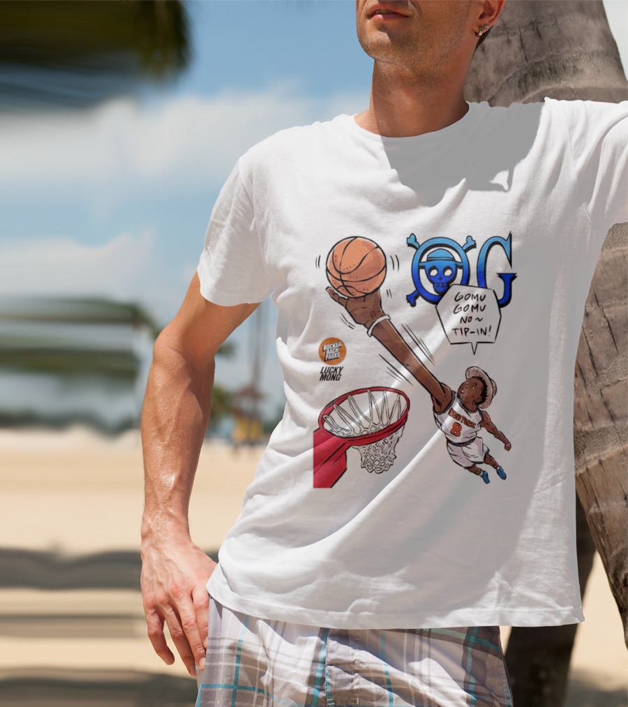 Kemba Walker New York Knicks Gomu Gomu No Tip In Basketball Manga T-Shirt
