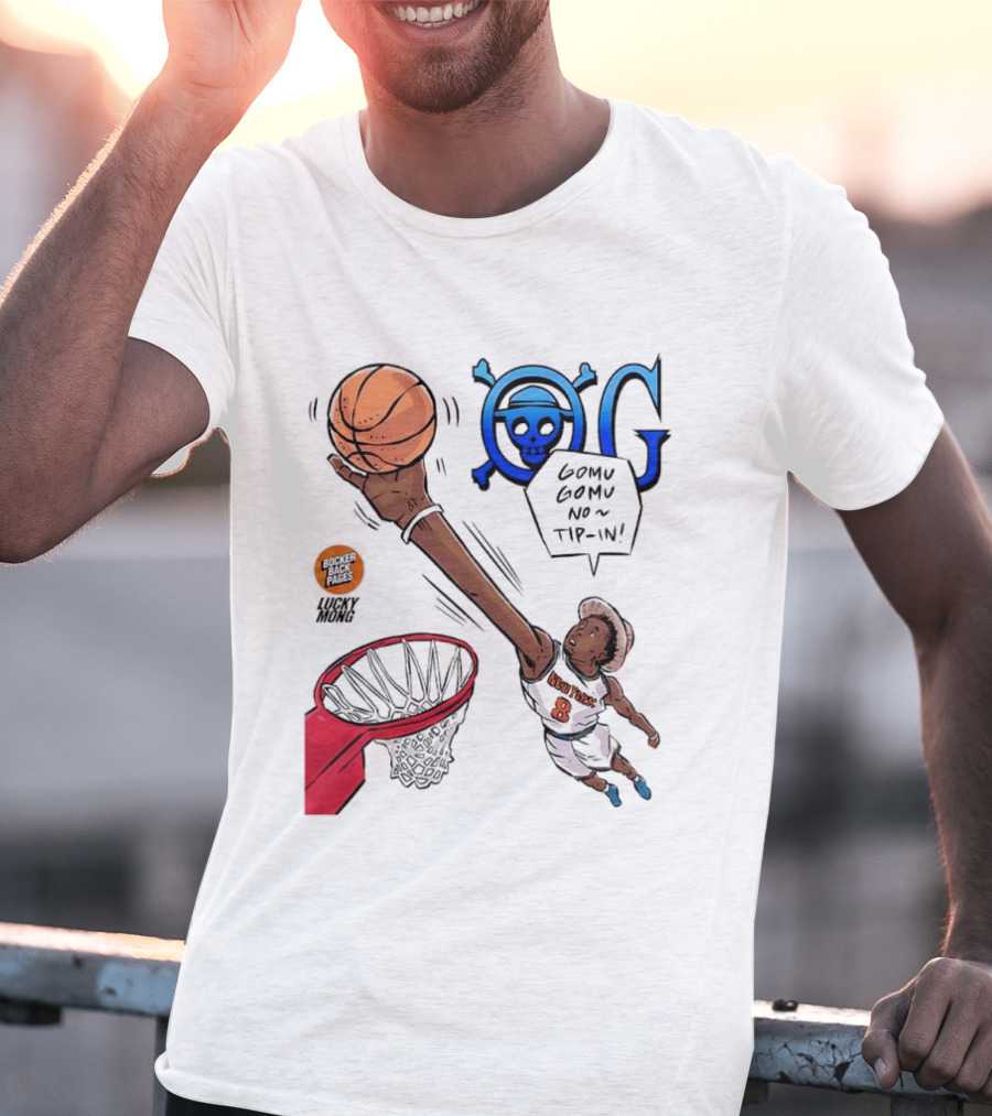 Kemba Walker New York Knicks Gomu Gomu No Tip In Basketball Manga T-Shirt