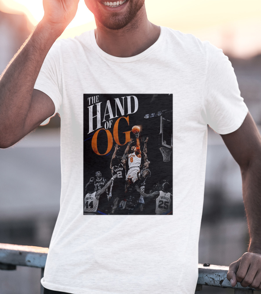 The Hand Of OG Anunoby New York Knicks NBA Basketball Player 2026 T-Shirt