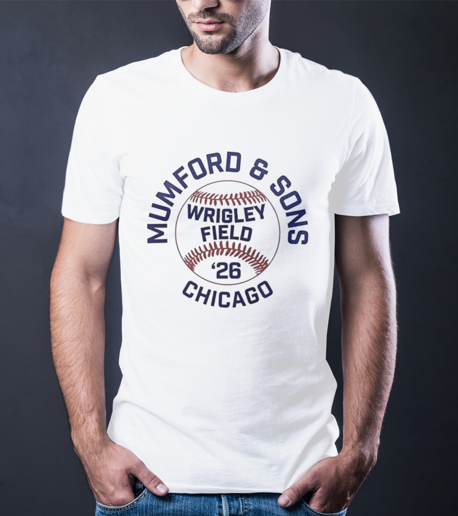 Mumford And Sons Wrigley Field 2026 Chicago Baseball Tour T-Shirt
