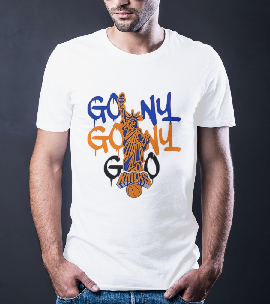 GO NY GO NY GO Knicks Statue Of Liberty Basketball T-Shirt