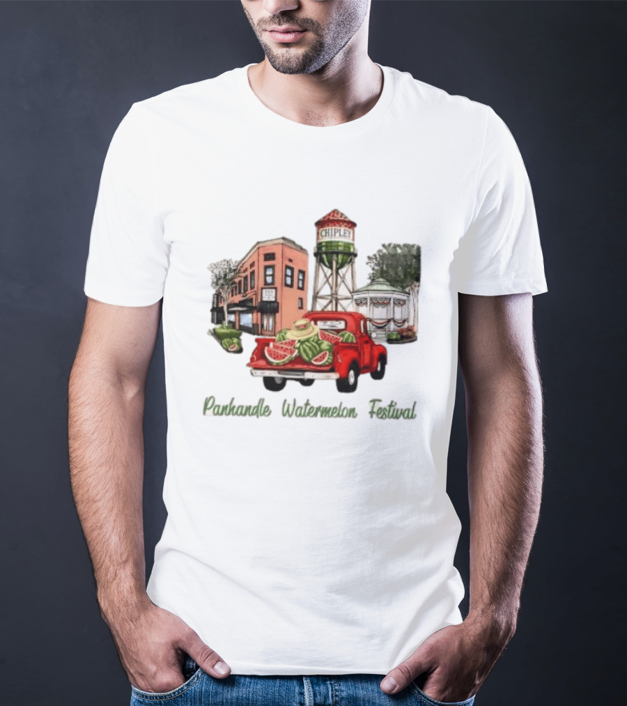 Panhandle Watermelon Festival Chipley Vintage Truck Scene T-Shirt