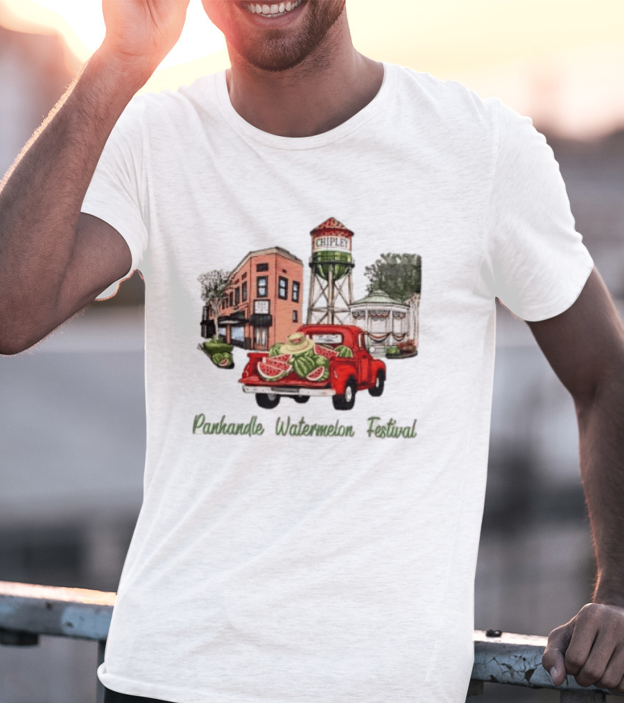 Panhandle Watermelon Festival Chipley Vintage Truck Scene T-Shirt