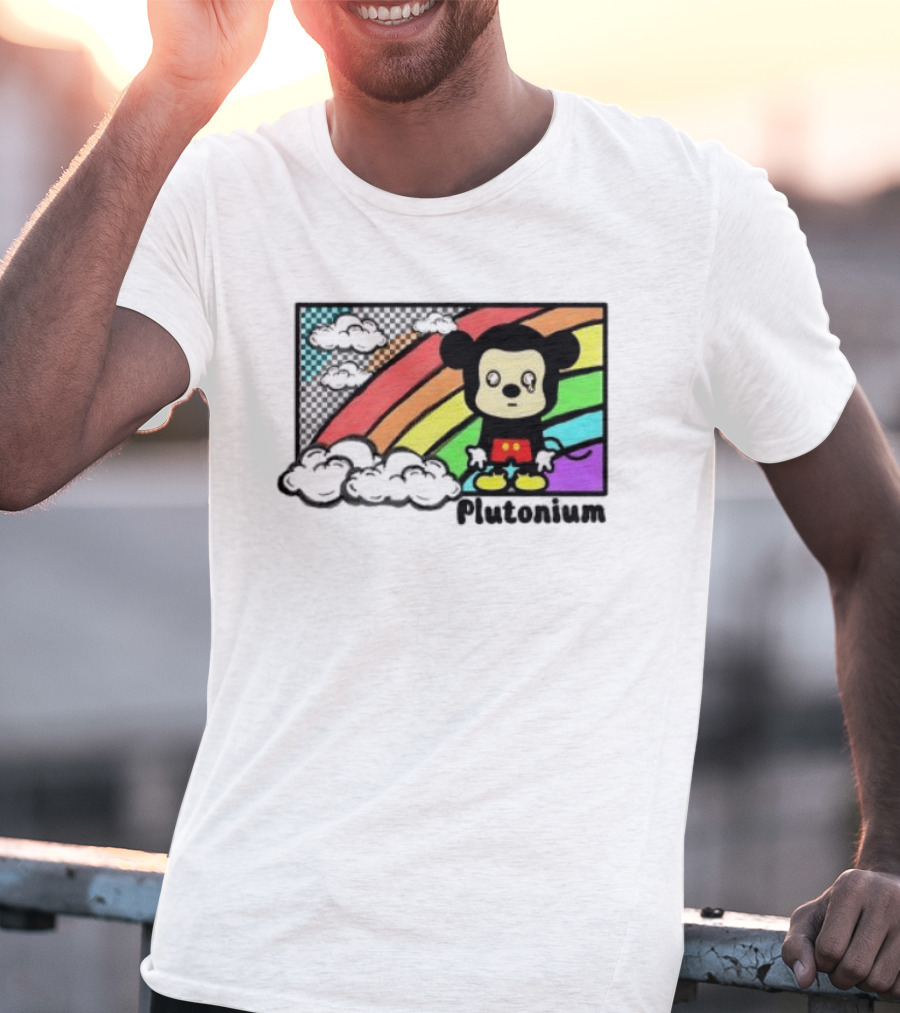 Rainbow Tears Plutonium Pride Mickey Mouse T-Shirt