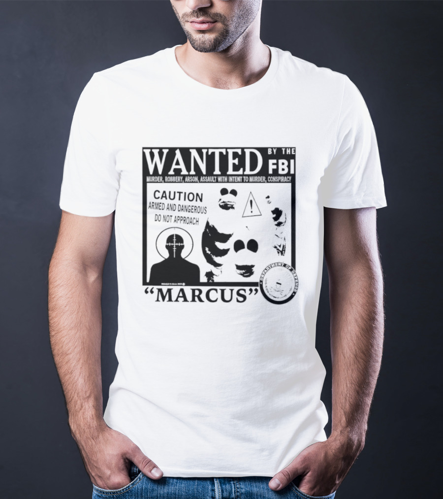 WANTED FBI Caution Marcus Cactus T-Shirt