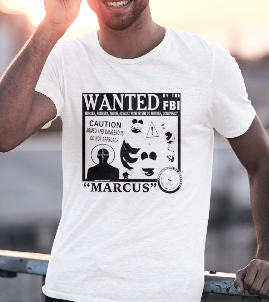 WANTED FBI Caution Marcus Cactus T-Shirt