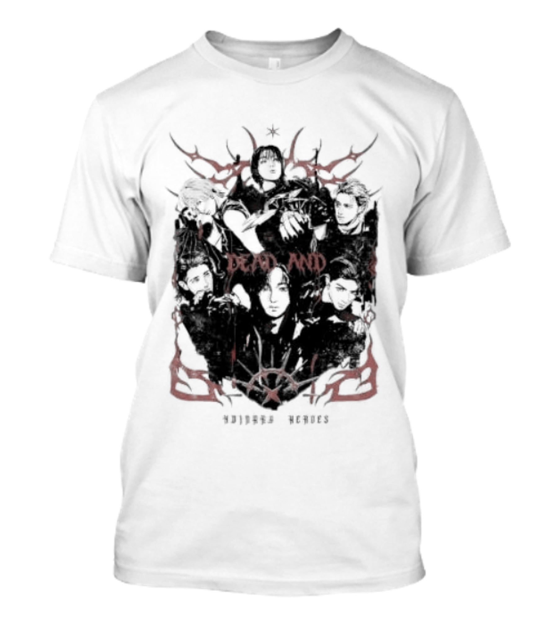 Xdinary Heroes Dead And Ordinary Heroes Dark Red Symbolic T-Shirt