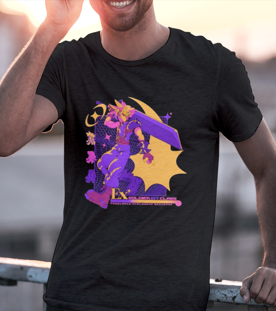 Cloud Strife Ex SOLDIER 1st Class Freelance Avalanche Mercenary Final Fantasy VII T-Shirt
