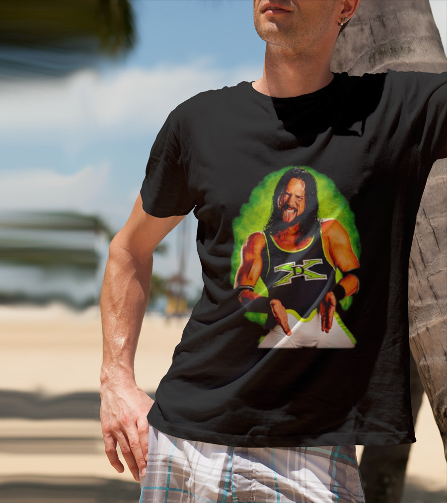 DX Seth Rollins Men's Wrestling Iconic Attitude Era Shawn X Pac D Generation X Green T-Shirt