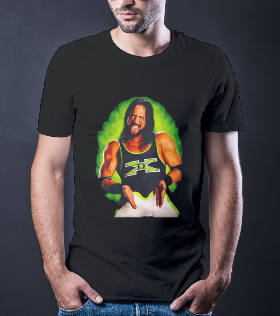 DX Seth Rollins Men's Wrestling Iconic Attitude Era Shawn X Pac D Generation X Green T-Shirt