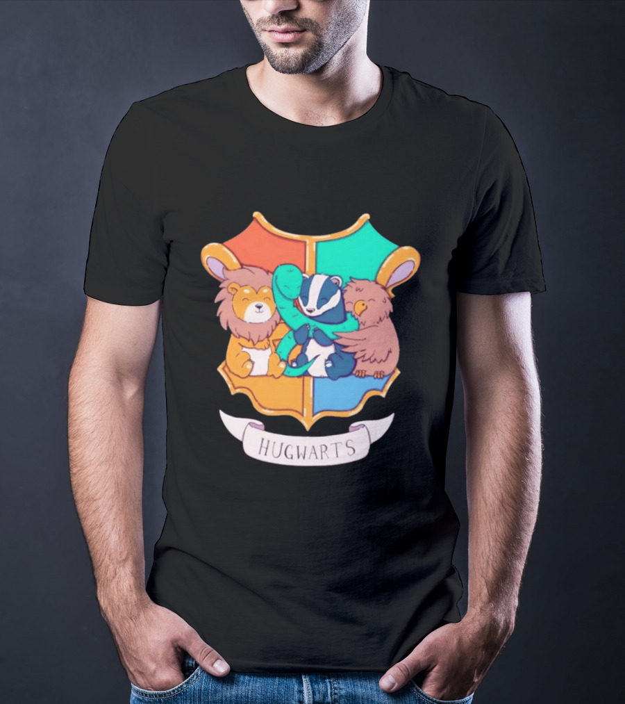 Hugwarts Lion Snake Badger Eagle T-Shirt