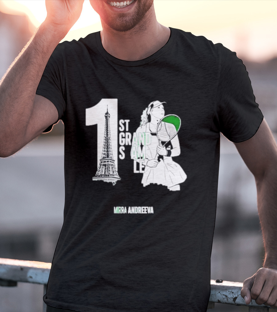 Paris Tennis Victory Mirra Andreeva 1st Grand Slam Title T-Shirt