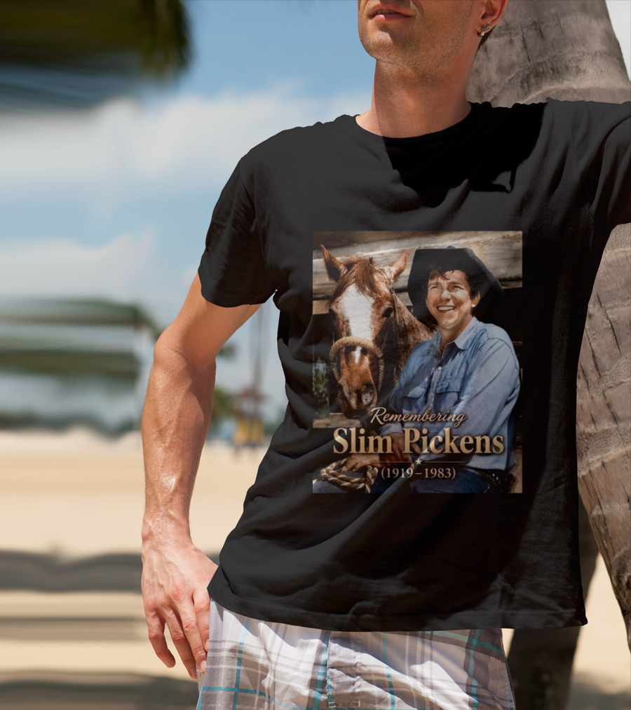 Remembering Slim Pickens 1919 1983 Cowboy T-Shirt