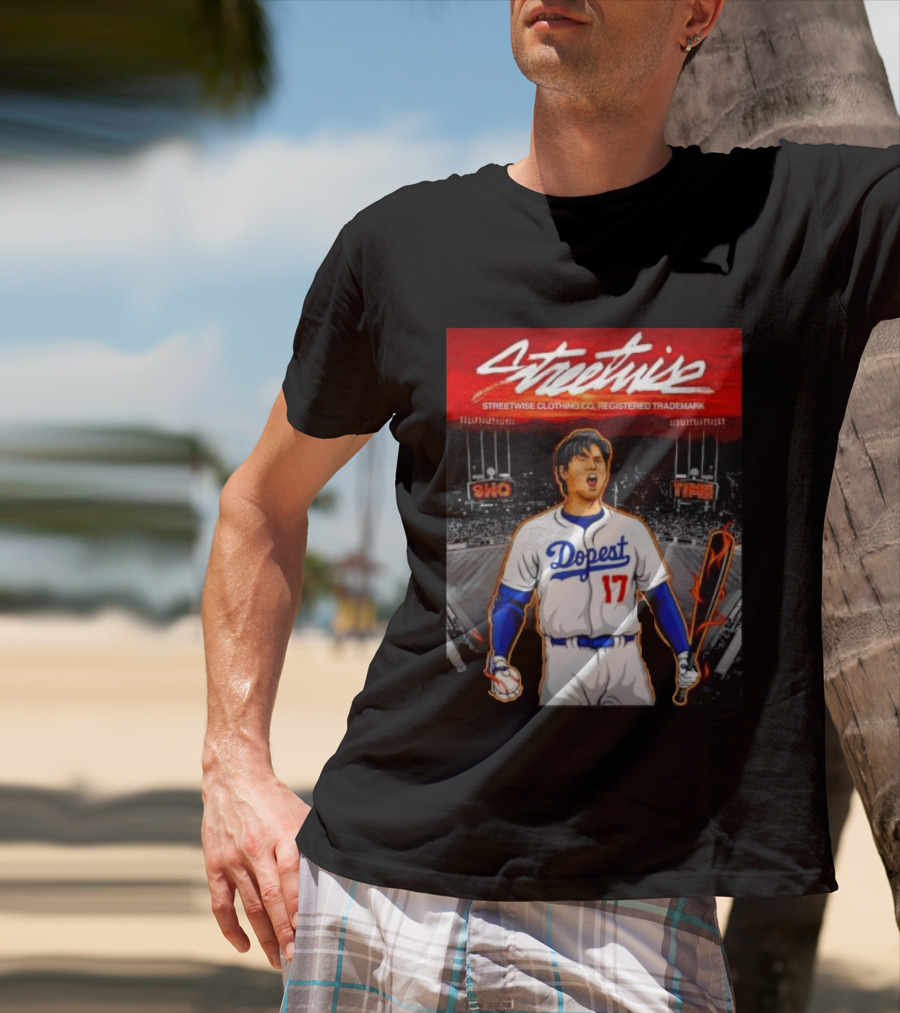 Shohei Ohtani Streetwise Dopest 17 Los Angeles Dodgers Baseball Stadium T-Shirt