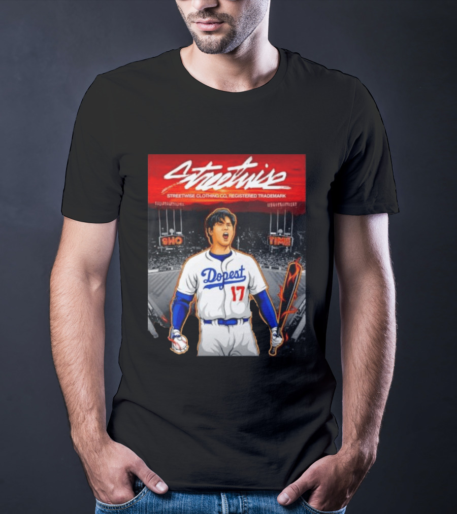 Shohei Ohtani Streetwise Dopest 17 Los Angeles Dodgers Baseball Stadium T-Shirt