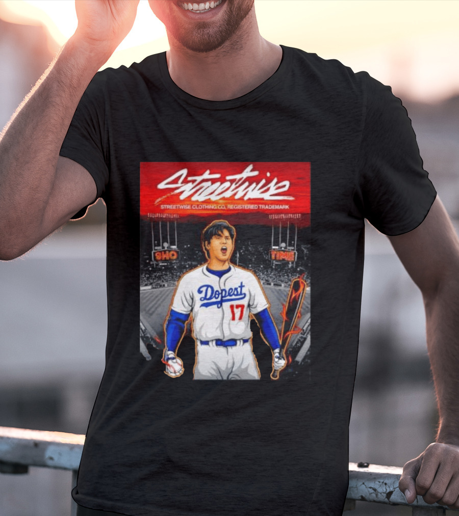 Shohei Ohtani Streetwise Dopest 17 Los Angeles Dodgers Baseball Stadium T-Shirt