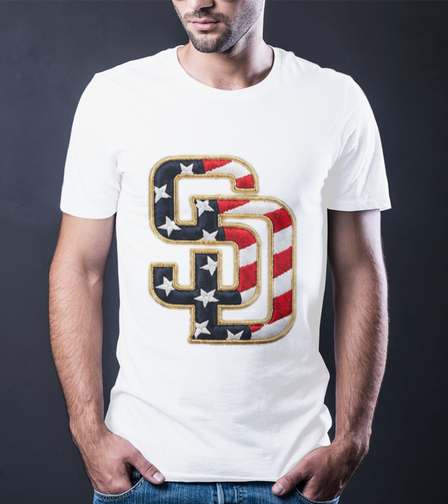 2026 Padres Fourth Of July Stars And Stripes SD T-Shirt