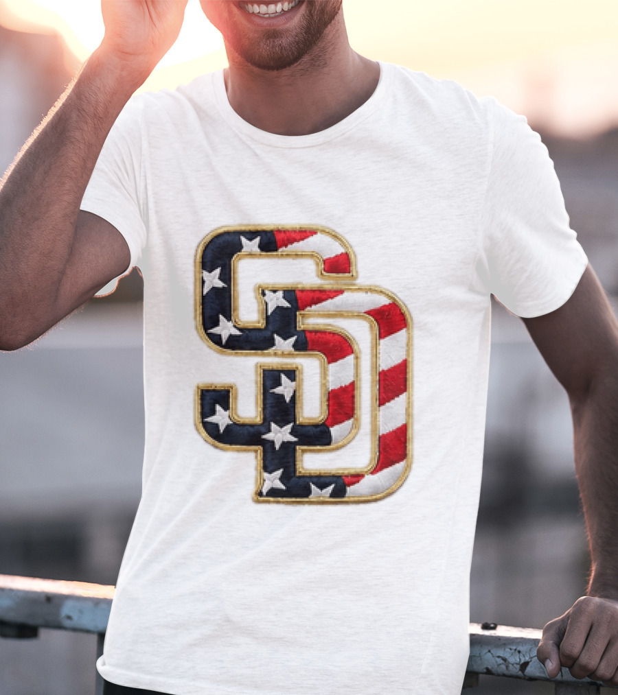 2026 Padres Fourth Of July Stars And Stripes SD T-Shirt
