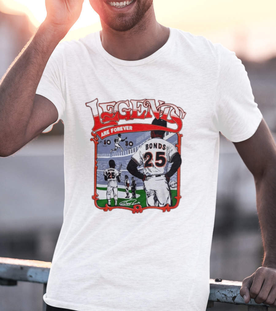 Barry Bonds Legends Are Forever San Francisco Giants 25 T-Shirt