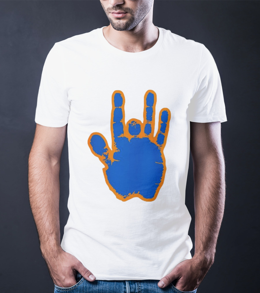 Florida Gators Blue And Orange Handprint Gesture T-Shirt