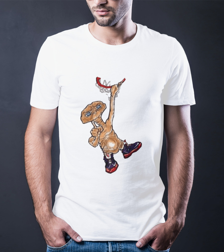 E The Extra Terrestrial Dunk Basketball Alien Retro Sneakers T-Shirt