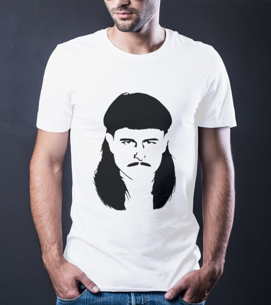 Oliver Tree Black And White Mullet And Mustache T-Shirt