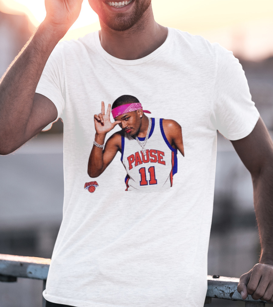 Pause Brunson 11 New York Knicks Basketball Icon Nodoka T-Shirt