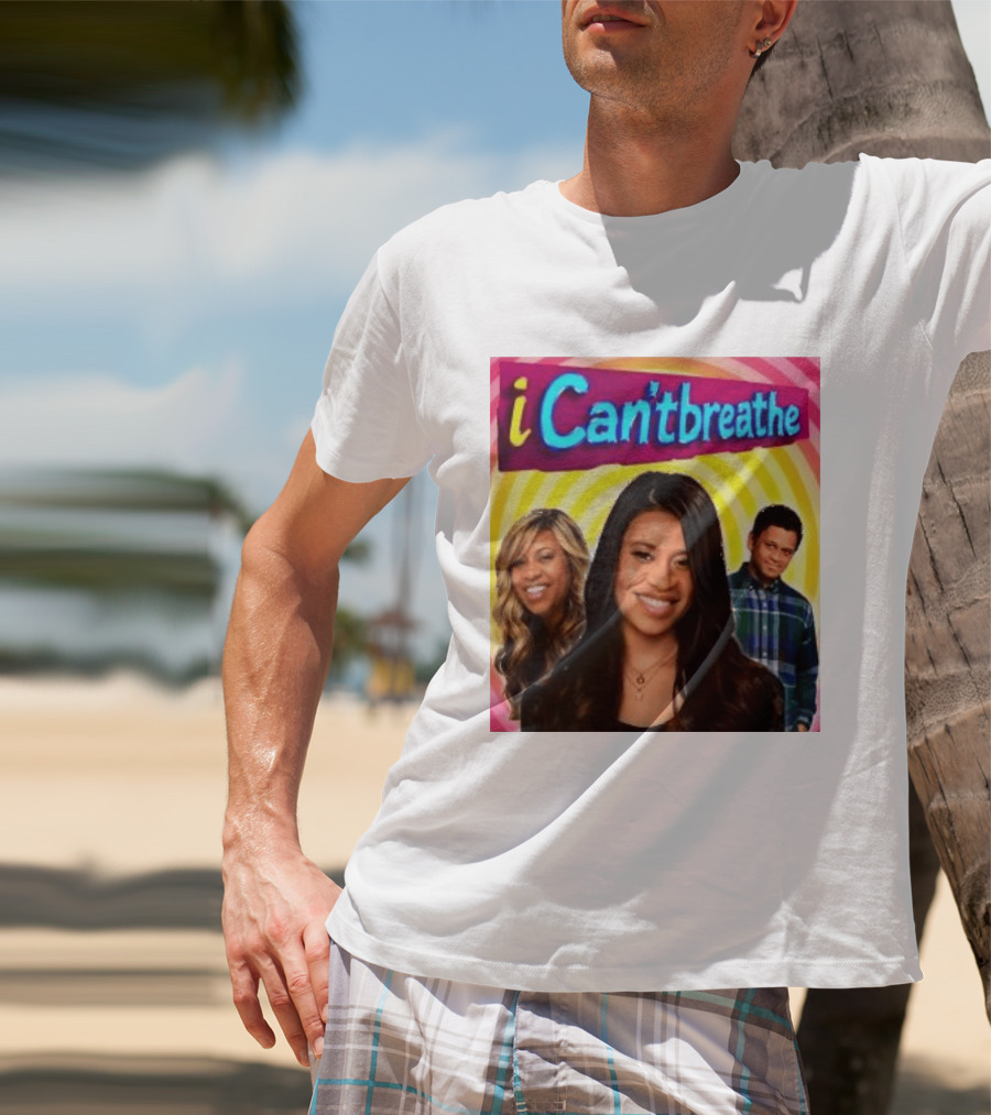 I Cantbreathe Meme Parody With Colorful Background And Smiling Characters T-Shirt