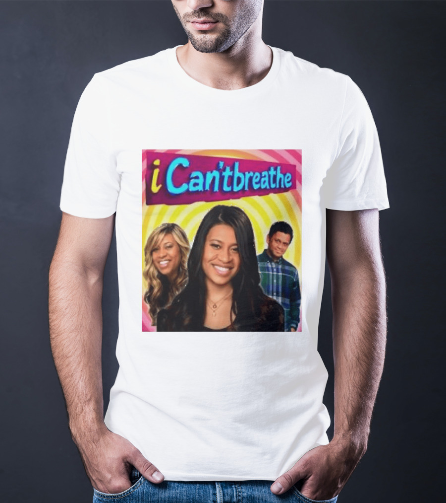 I Cantbreathe Meme Parody With Colorful Background And Smiling Characters T-Shirt