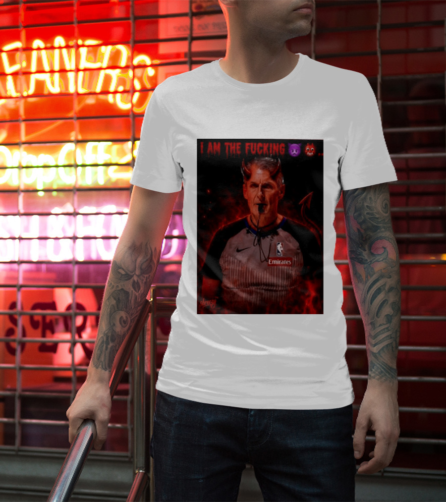 I Am The Fucking Emoji Devil Scott Foster NBA Referee Emirate T-Shirt
