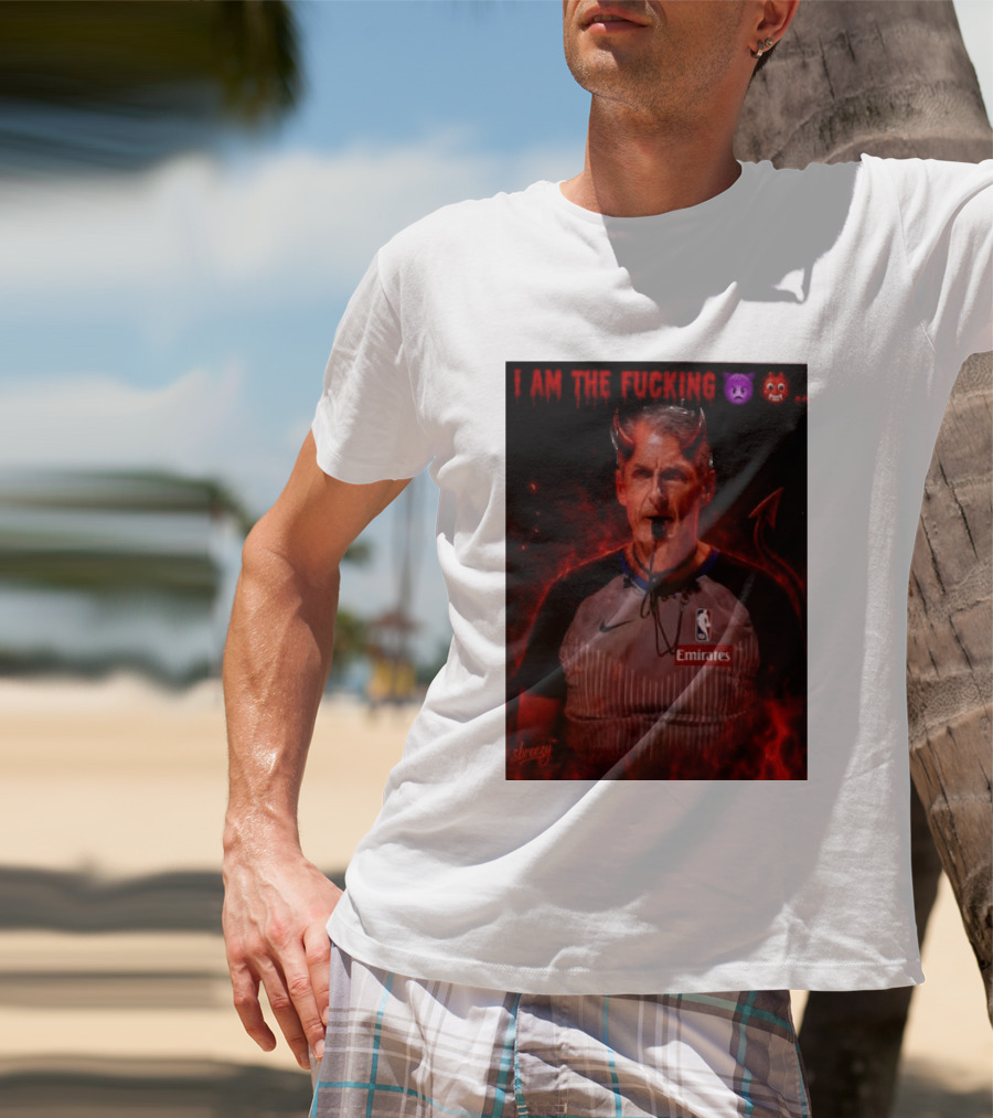 I Am The Fucking Emoji Devil Scott Foster NBA Referee Emirate T-Shirt