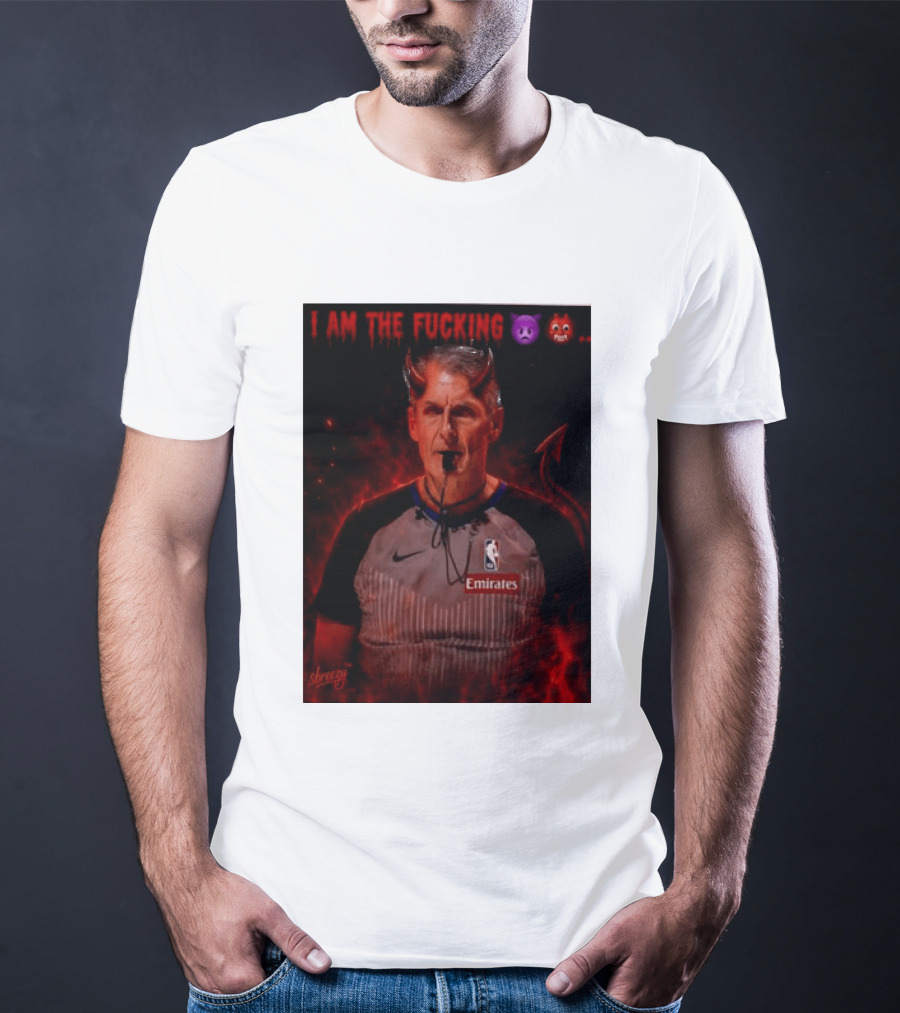I Am The Fucking Emoji Devil Scott Foster NBA Referee Emirate T-Shirt