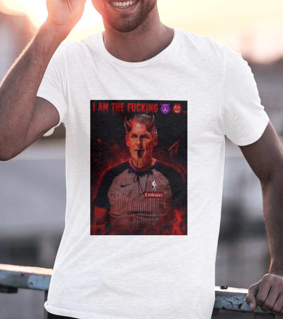 I Am The Fucking Emoji Devil Scott Foster NBA Referee Emirate T-Shirt