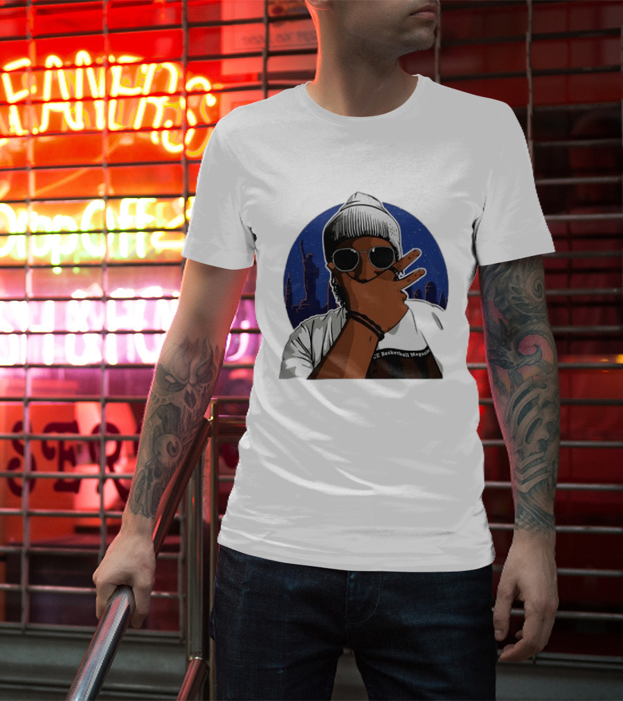 Jalen Brunson New York Knicks NBA Basketball Magazine Skyline T-Shirt