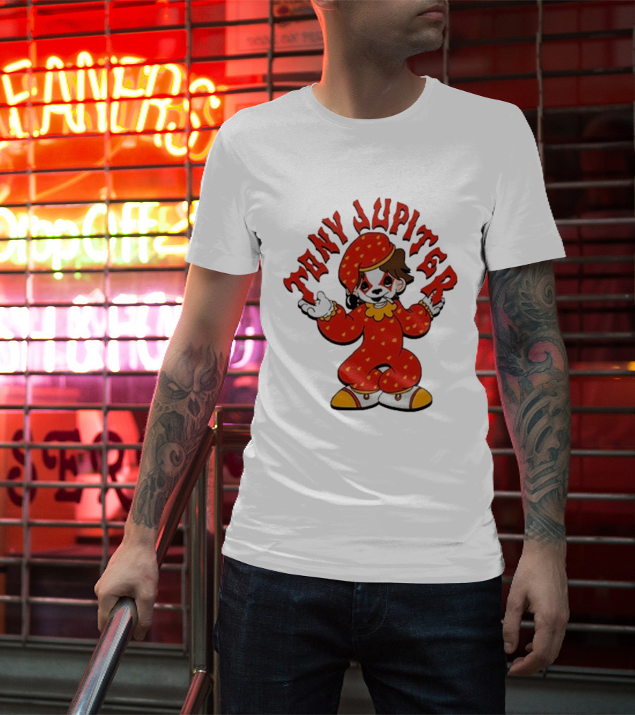 Tony Jupiter Clown Costume Red With White And Yellow T-Shirt