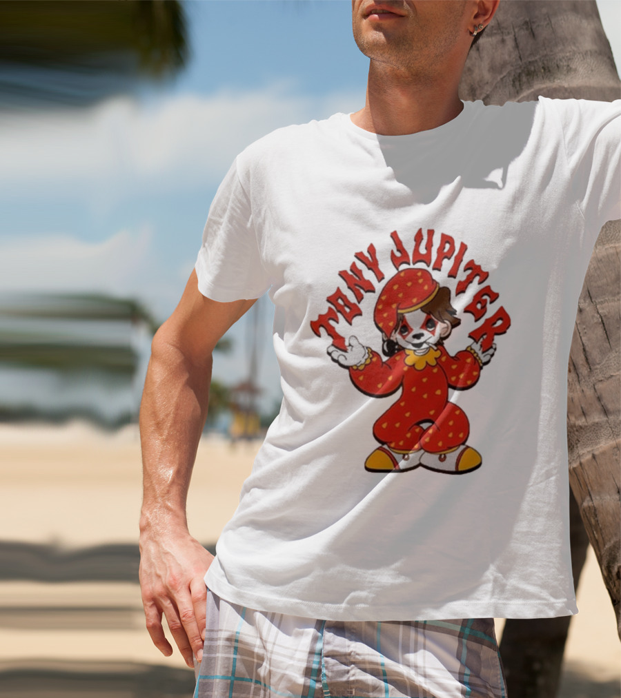 Tony Jupiter Clown Costume Red With White And Yellow T-Shirt