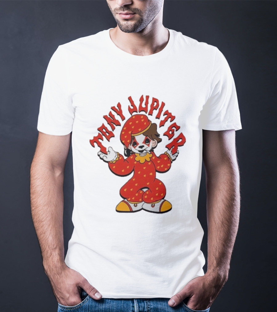 Tony Jupiter Clown Costume Red With White And Yellow T-Shirt