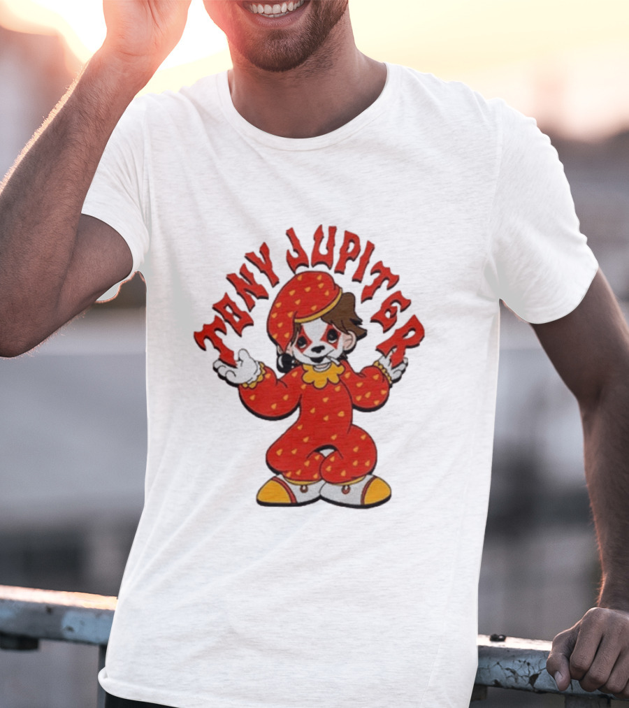 Tony Jupiter Clown Costume Red With White And Yellow T-Shirt
