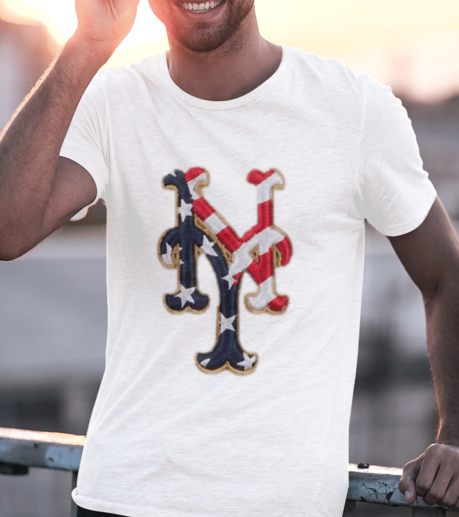 Mets American Flag Stars And Stripes Fourth Of July T-Shirt