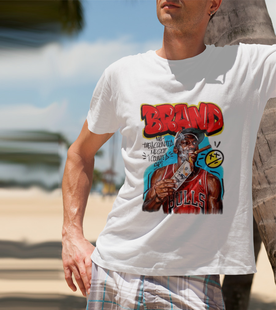 BRAND Michael Jordan Chicago Bulls NBA They Counted Me Out I Counted Spit T-Shirt