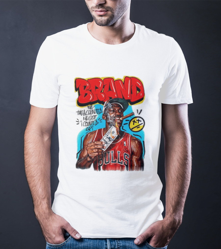 BRAND Michael Jordan Chicago Bulls NBA They Counted Me Out I Counted Spit T-Shirt