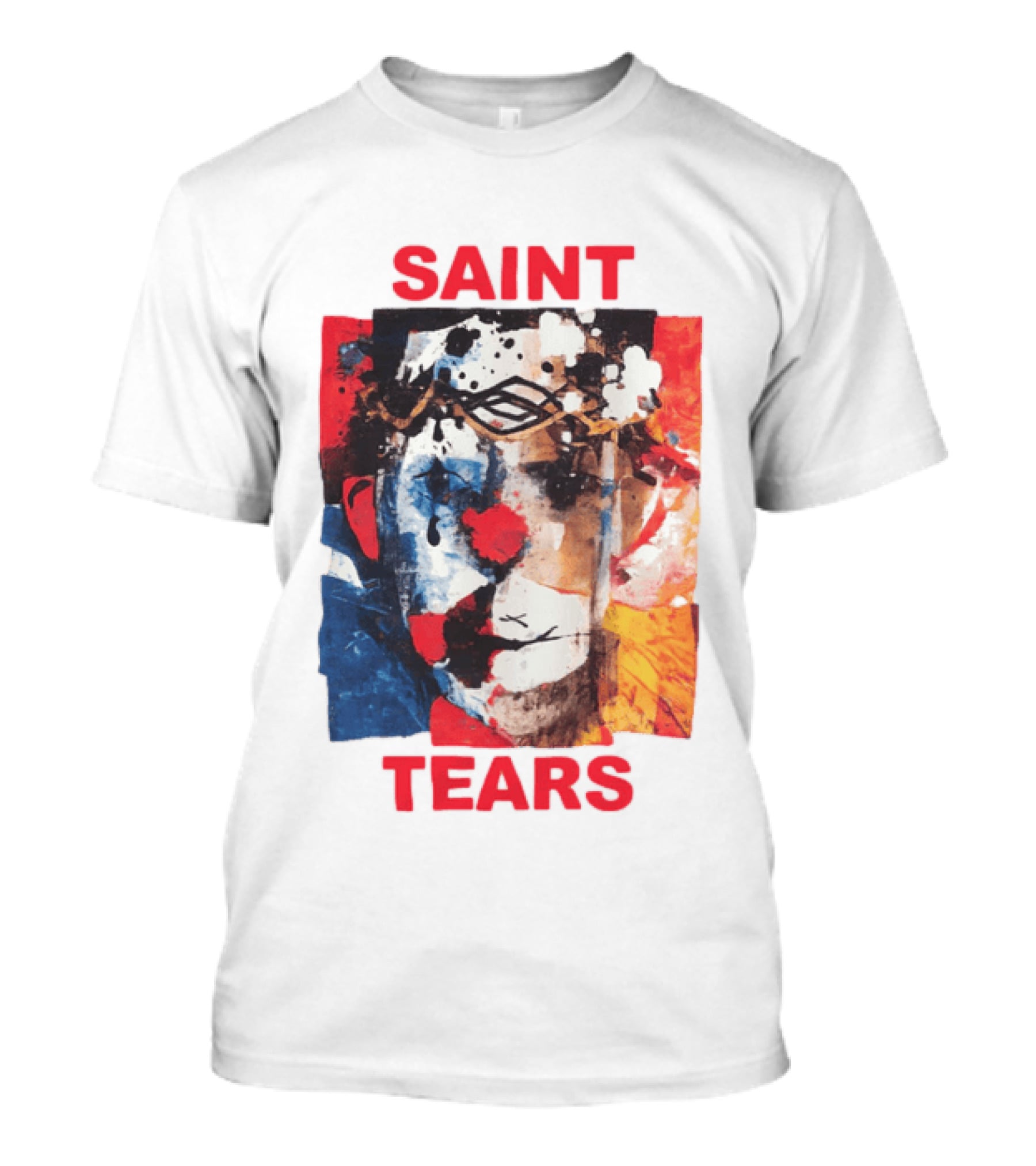 Miles McBride Saint Tears Colorful Artistic Face T-Shirt