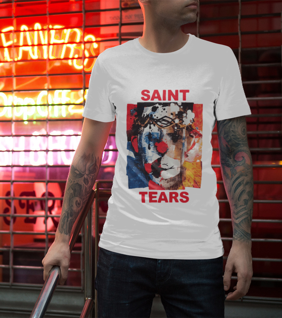 Miles McBride Saint Tears Colorful Artistic Face T-Shirt