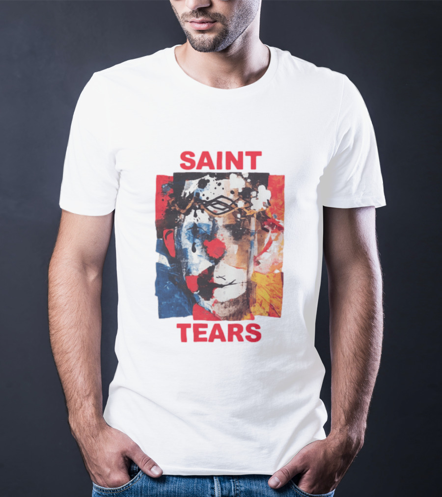 Miles McBride Saint Tears Colorful Artistic Face T-Shirt