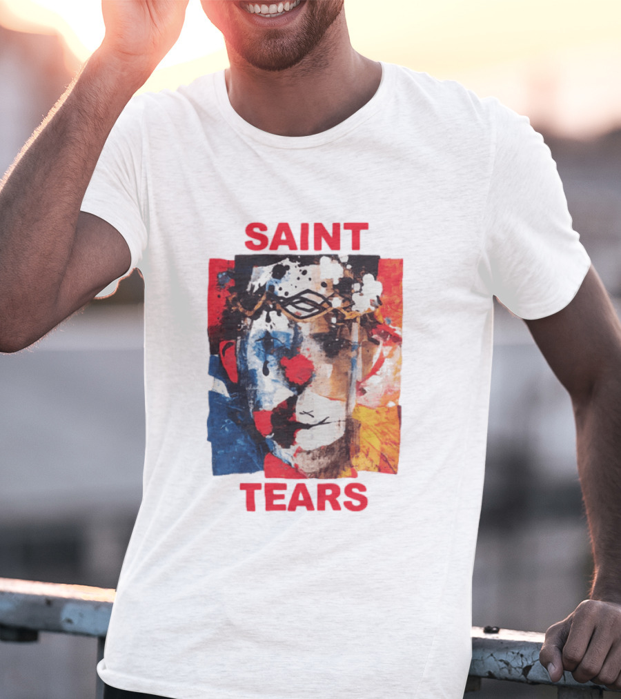 Miles McBride Saint Tears Colorful Artistic Face T-Shirt