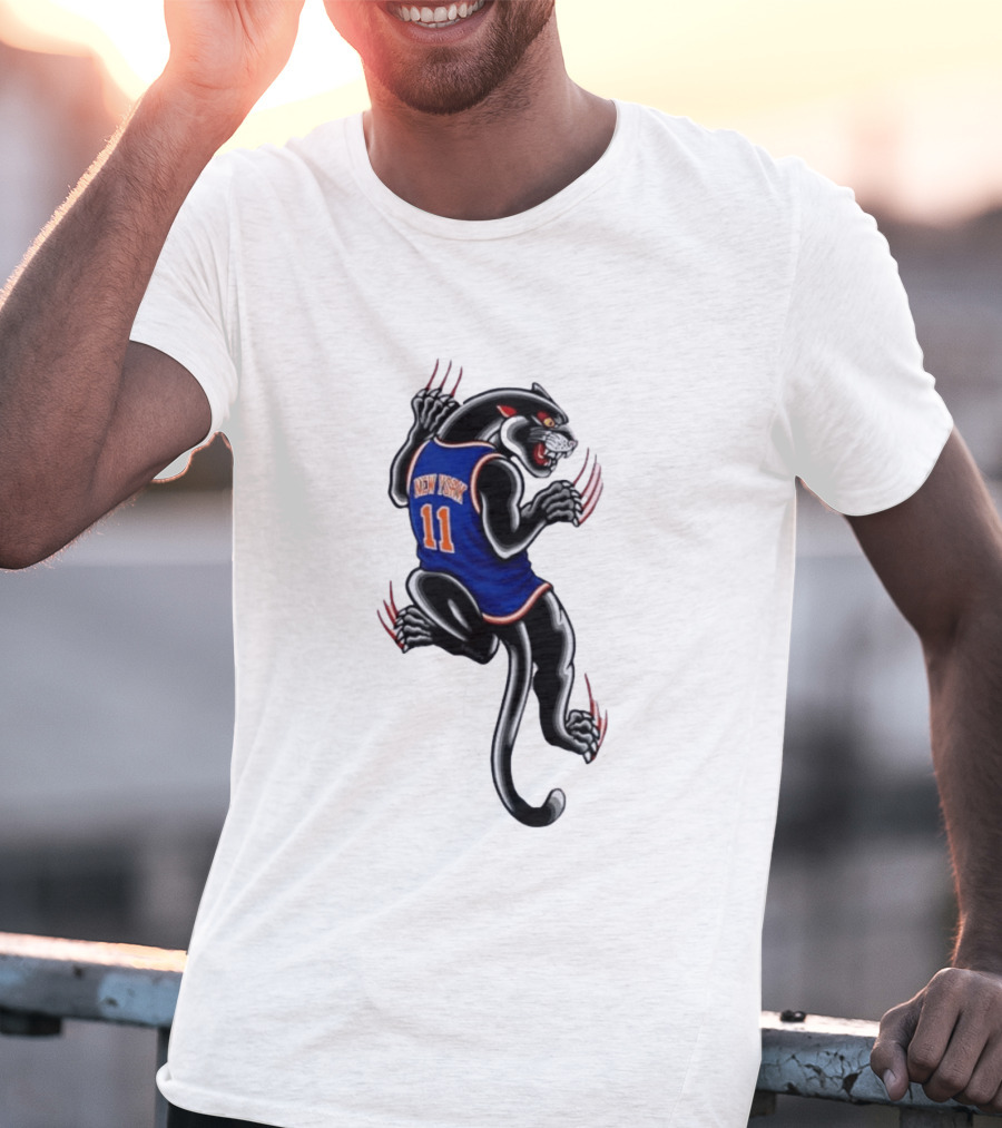 New York 11 Panther Clawing Back Sports Jersey T-Shirt