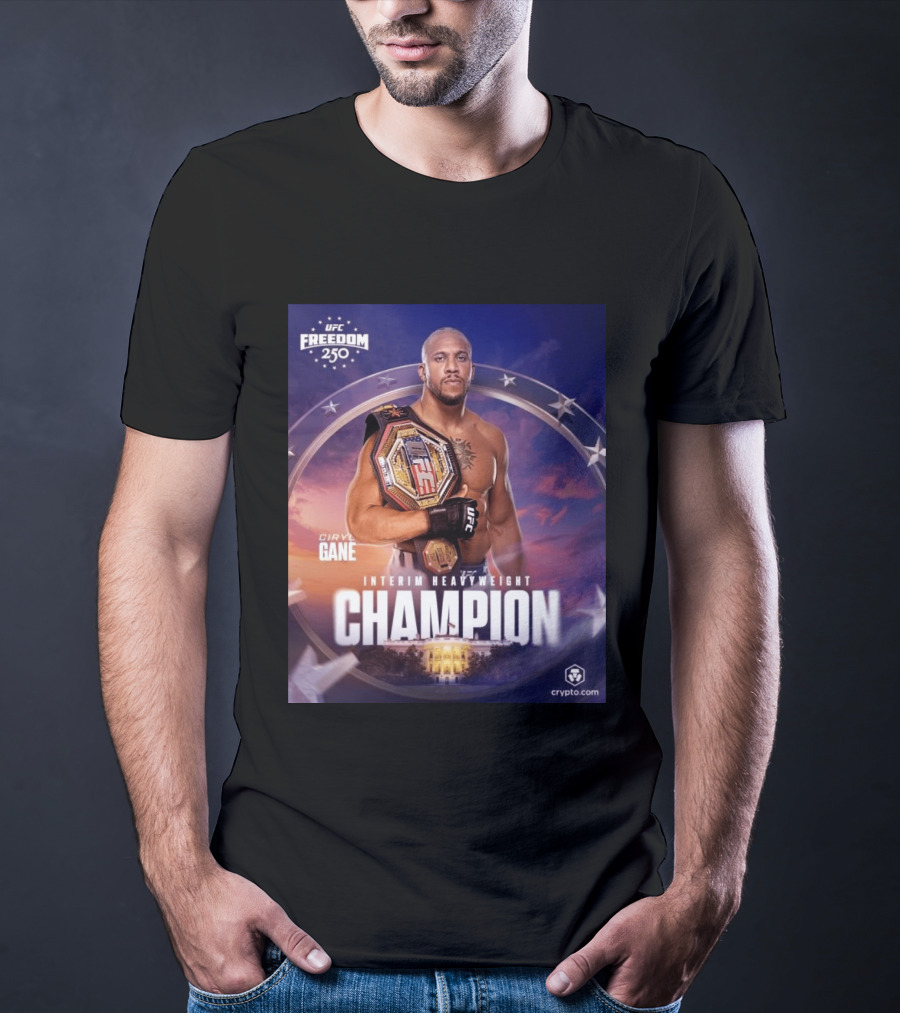 UFC Freedom 250 Ciryl Gane Interim Heavyweight Champion Crypto.com T-Shirt
