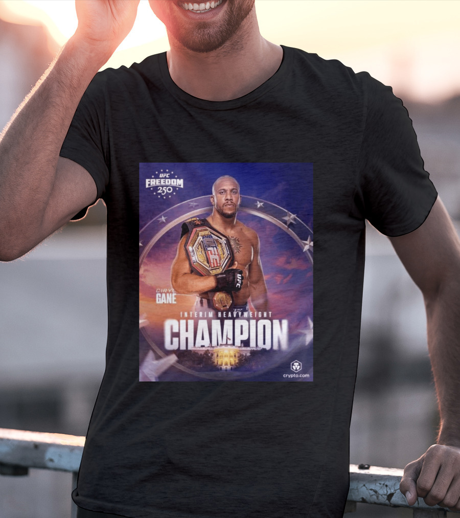 UFC Freedom 250 Ciryl Gane Interim Heavyweight Champion Crypto.com T-Shirt