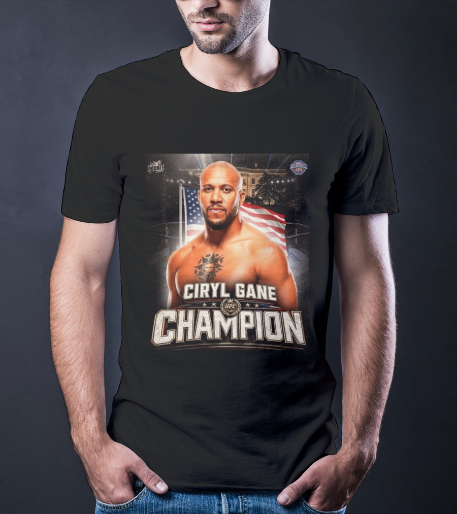 Ciryl Gane Champion UFC American Pride T-Shirt