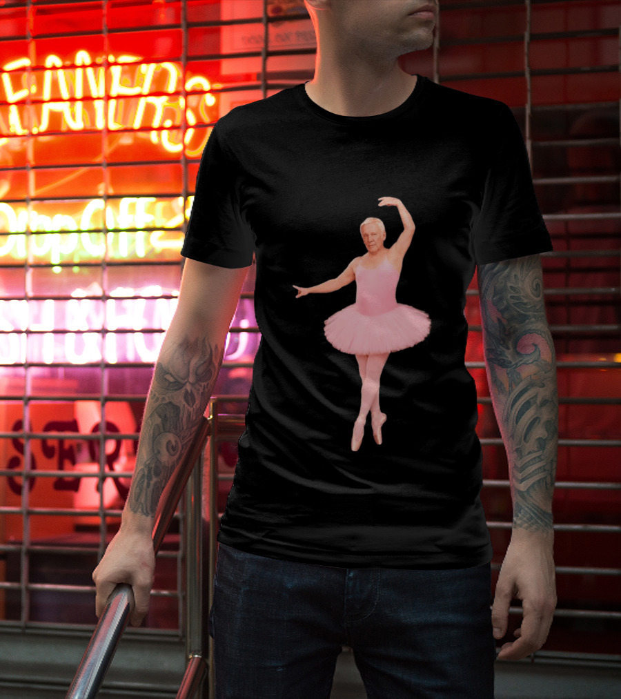 Geddy Lee Wearing Pink Ballerina Alex Lifeson Costume Iconic Image T-Shirt